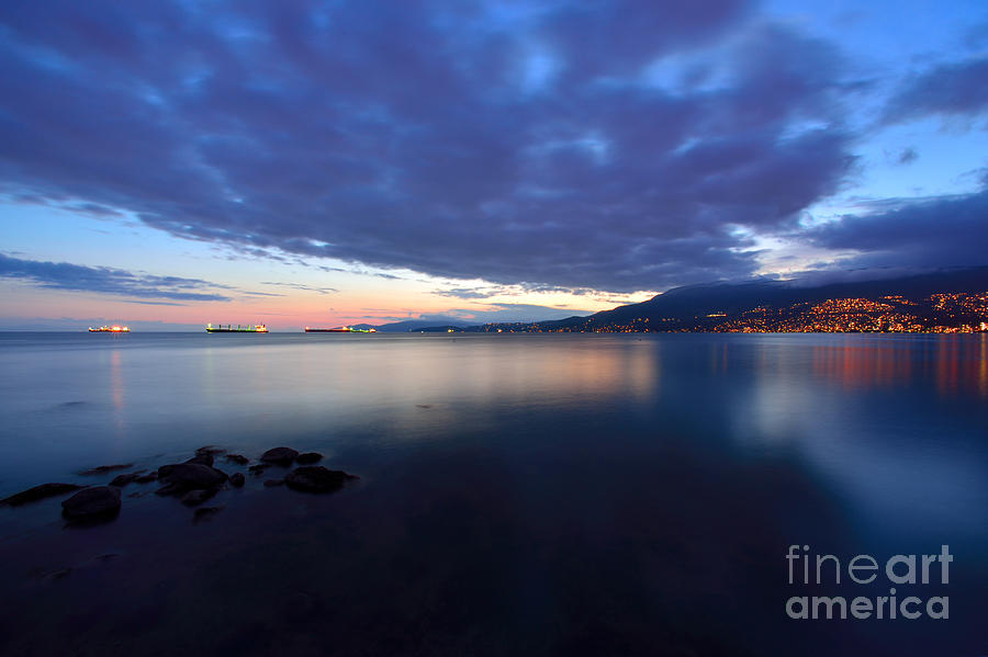 Vancouver Bc Sunset At English Bay Photograph by Terry Elniski