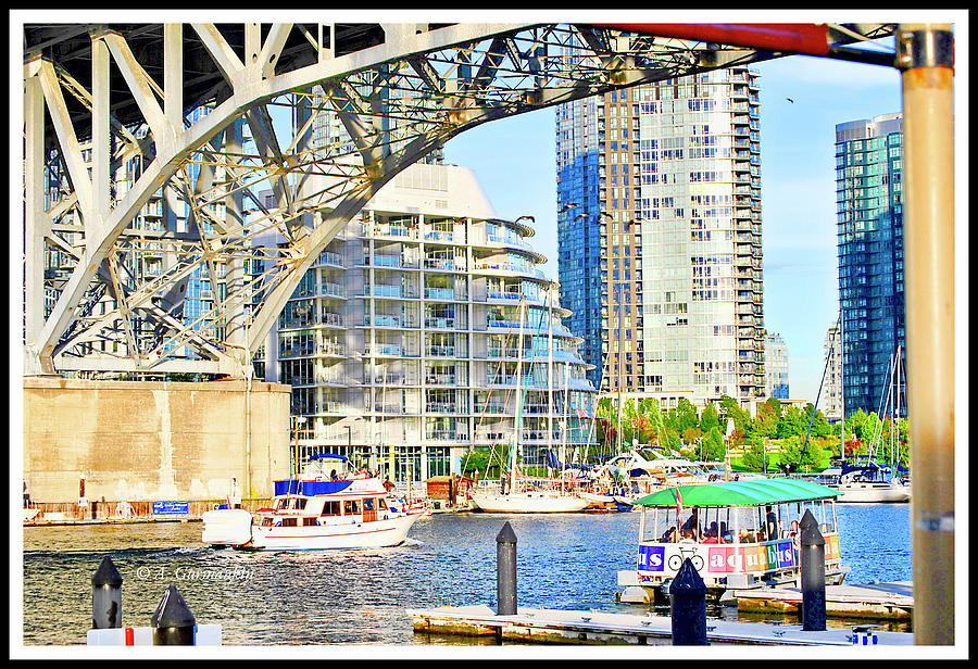Vancouver, British Columbia, Bridge and Skyline Photograph by A Macarthur Gurmankin