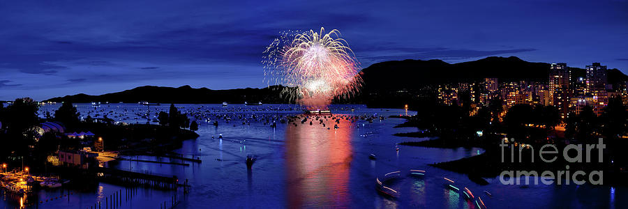 Vancouver Celebration Of Light Fireworks 2015 - Canada Photograph by Terry Elniski