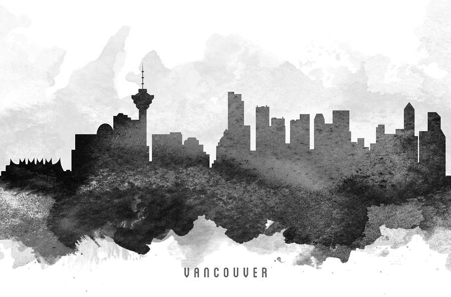 Skyline Painting - Vancouver Cityscape 11 by Aged Pixel