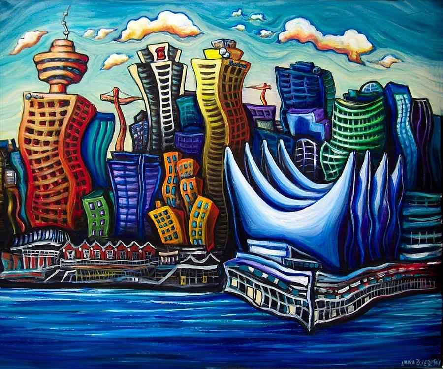 Vancouver Painting - Vancouver Core by Laura Zerebeski