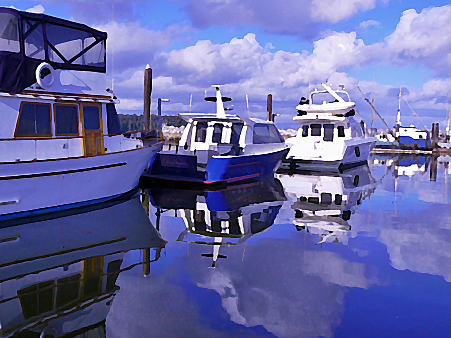 Vancouver Harbour Reflections Photograph by Barbara St Jean