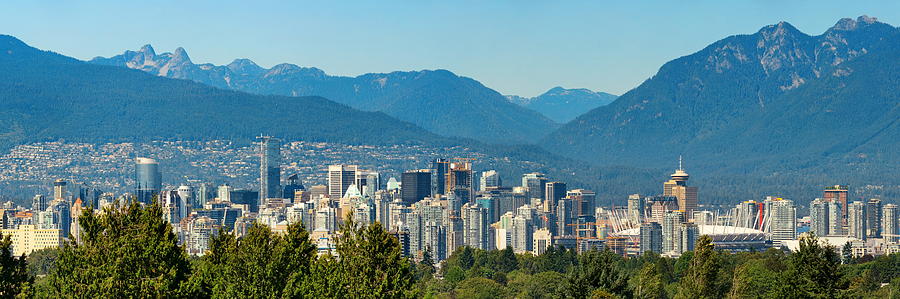 Architecture Photograph - Vancouver in mountains by Songquan Deng