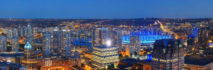 Vancouver rooftop view Photograph by Songquan Deng