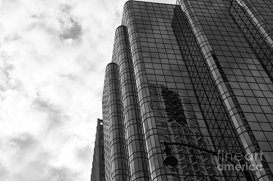 Vancouver Skyscraper Angles mono Photograph by John Rizzuto