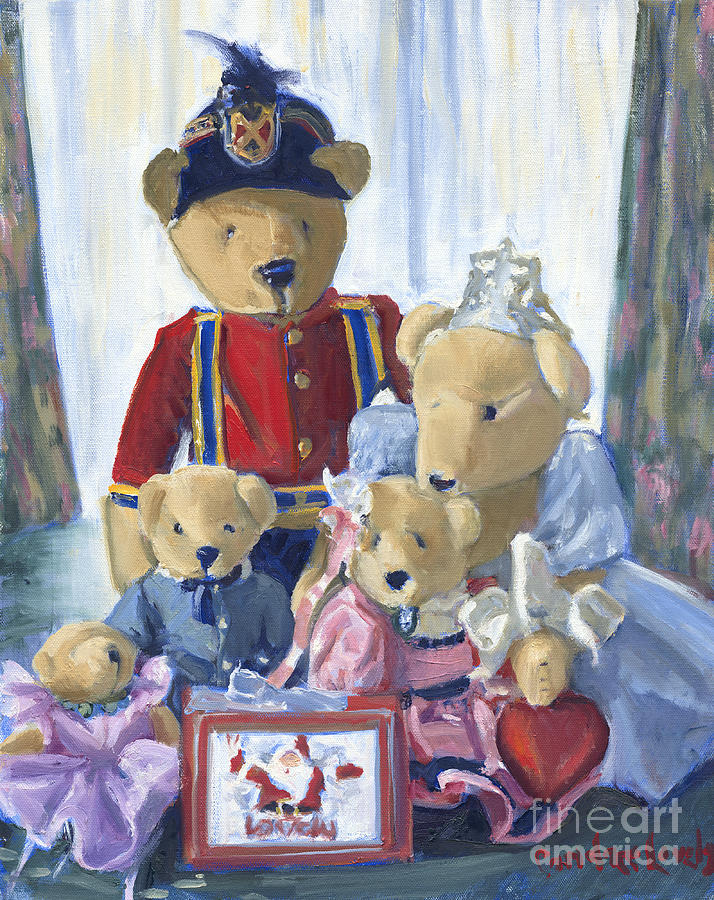Vanderbears Family Portrait Painting by Candace Lovely
