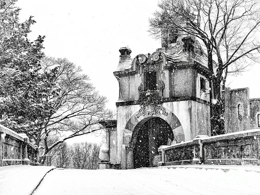 Vanderbilt Mansion in the Snow Photograph by Alissa Beth Photography