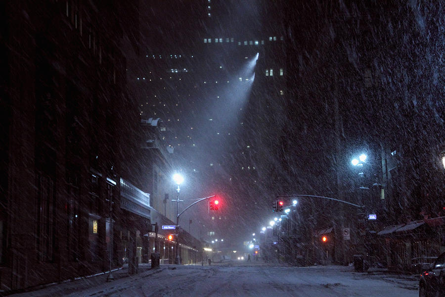 Park Avenue Photograph - Vanderbilt Street near Grand Central snow storm Manhattan New York by Alexander Winogradoff