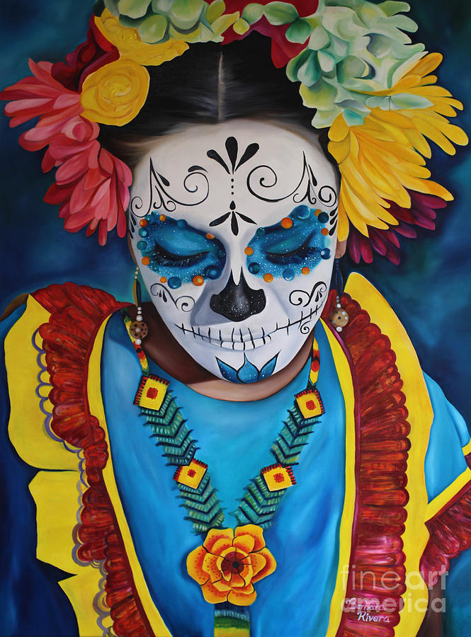 Dia De Los Muertos Painting - Vanessa by Barbara  Rivera