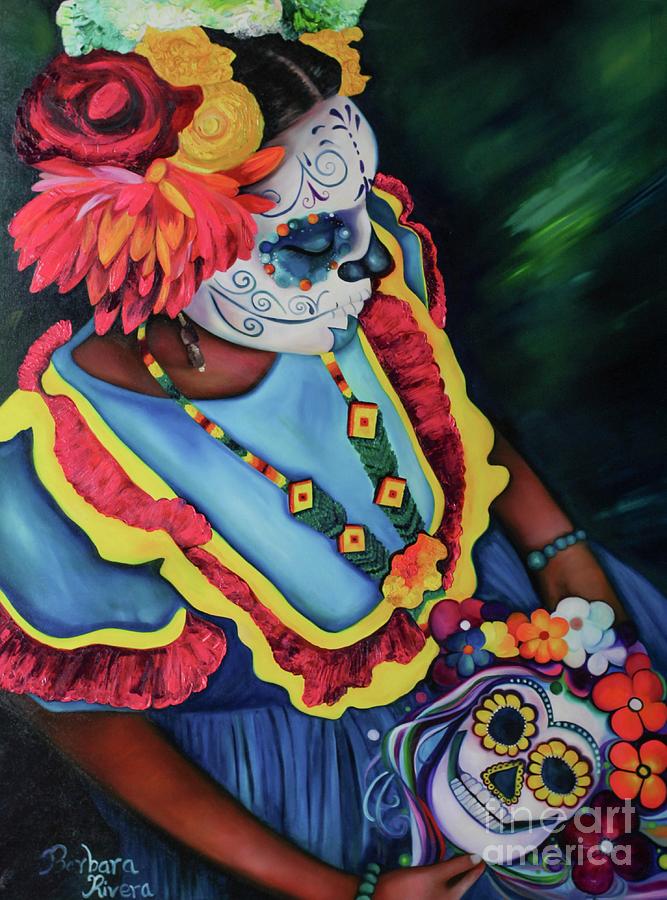 Vanessa-mask Painting by Barbara Rivera