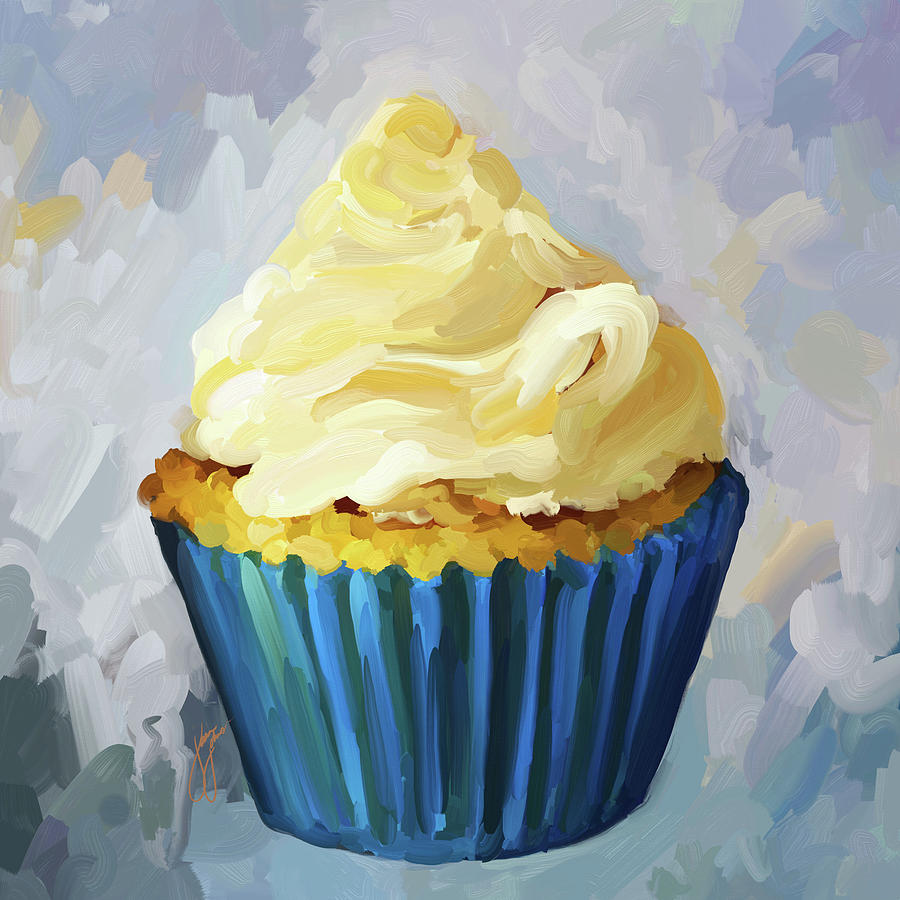 Vanilla Cupcake Painting by Jai Johnson