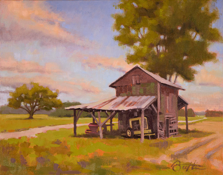 Vanishing Tobacco Barn Painting By Todd Baxter