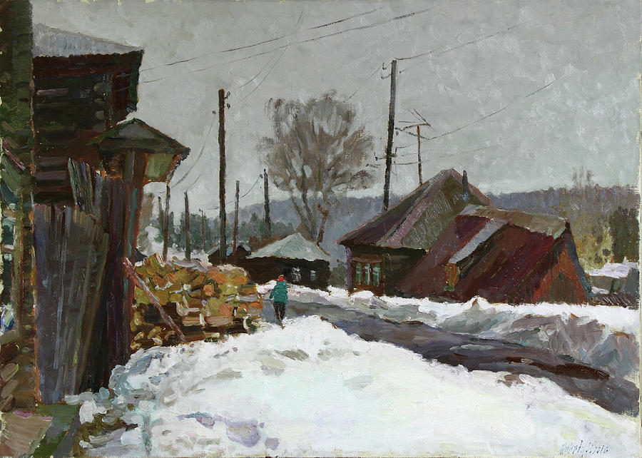 Vanishing winter Painting by Juliya Zhukova