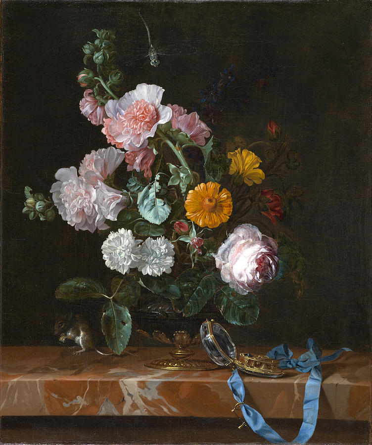 Vanitas Flower Still Life Painting by Willem van Aelst