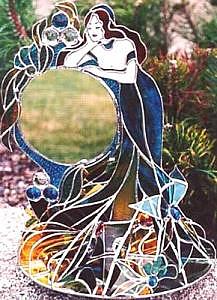 Woman Glass Art - Vanity Nouvelle by Karen Ichino Woman Glass Art - Vanity Nouvelle by Karen Ichino