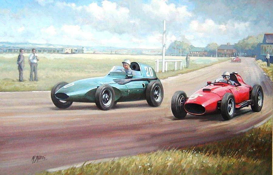 Grand Prix Painting - Vanwall victory by Mike Jeffries