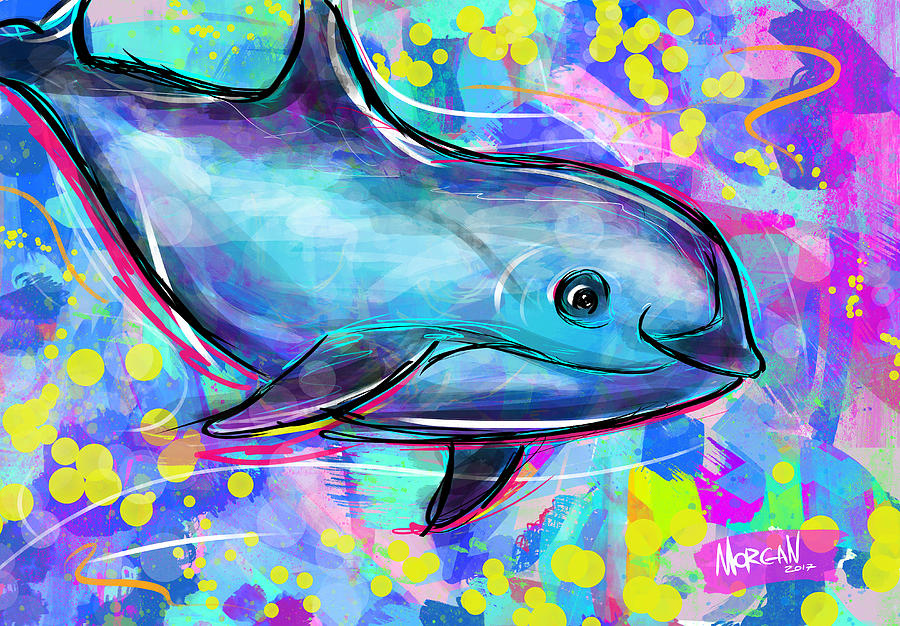 Ocean Digital Art - Vaquita by Morgan Richardson Ocean Digital Art - Vaquita by Morgan Richardson