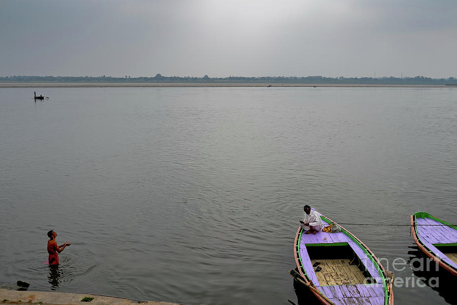 Morning Ganges River, Varanasi India Photograph by M G Whittingham