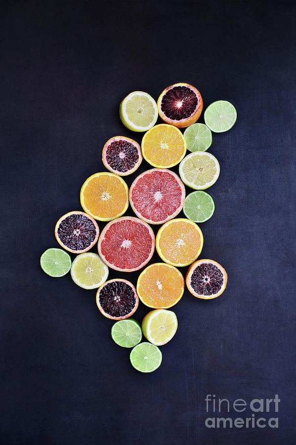 Fruit Photograph - Variety of Citrus Fruits by Stephanie Frey