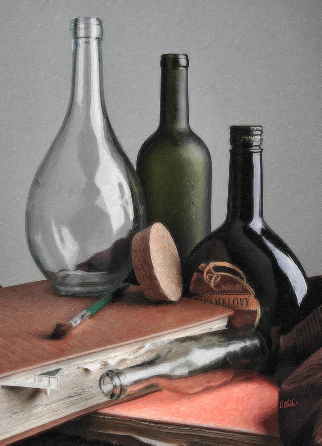 Various Bottles Still Life Painting by Dean Wittle