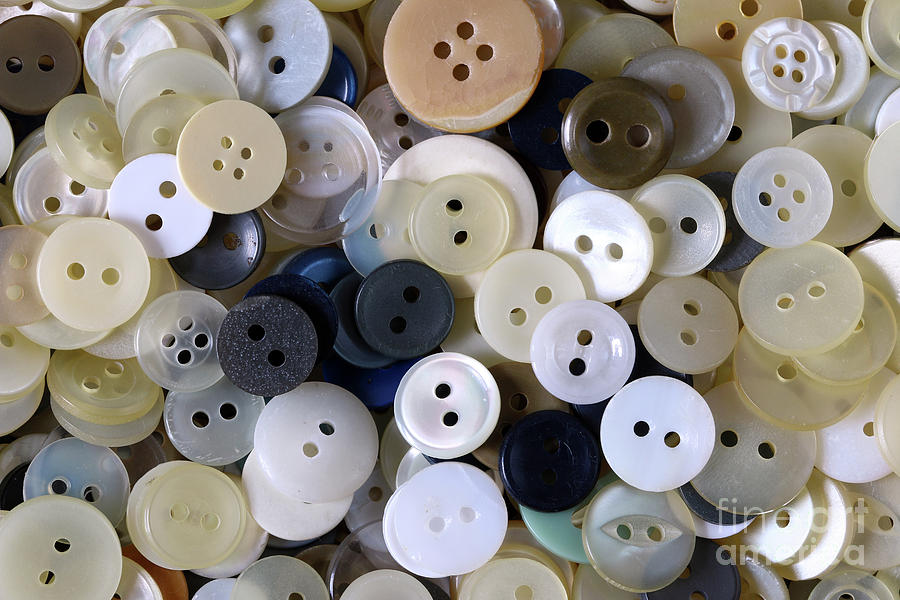 Various clothing buttons Photograph by Michal Boubin