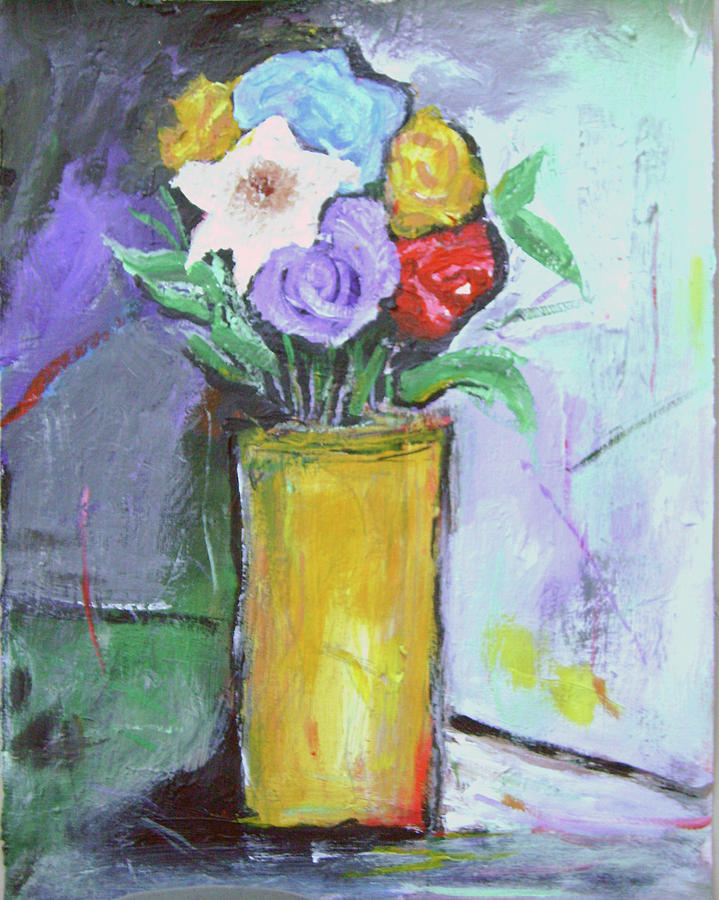 Abstract Painting - Vase 2 by Yahya Batat