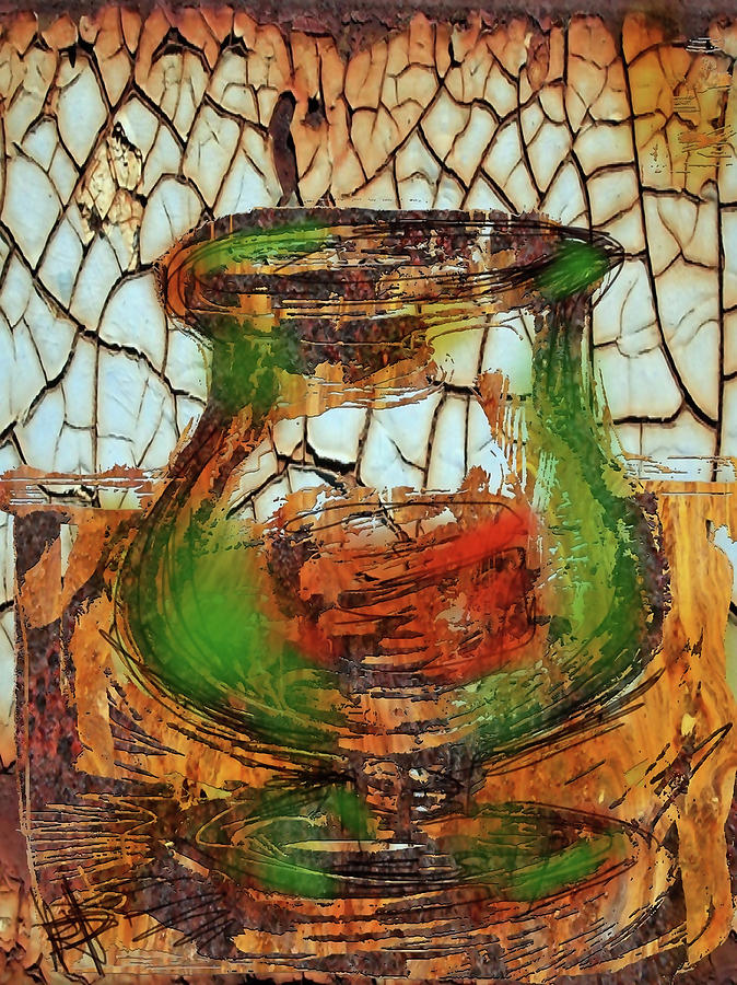 Still Life Digital Art - Vase and Candle by Russell Pierce