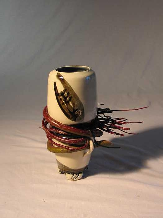 Vase branche Ceramic Art by Luc Archambault