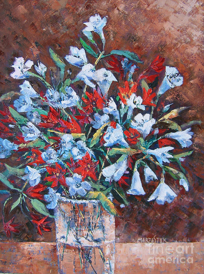 Vase full of Spring Painting by Marta Styk