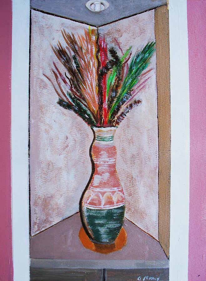 Still Life Painting - Vase in Cubby Hole by Arvin Nealy