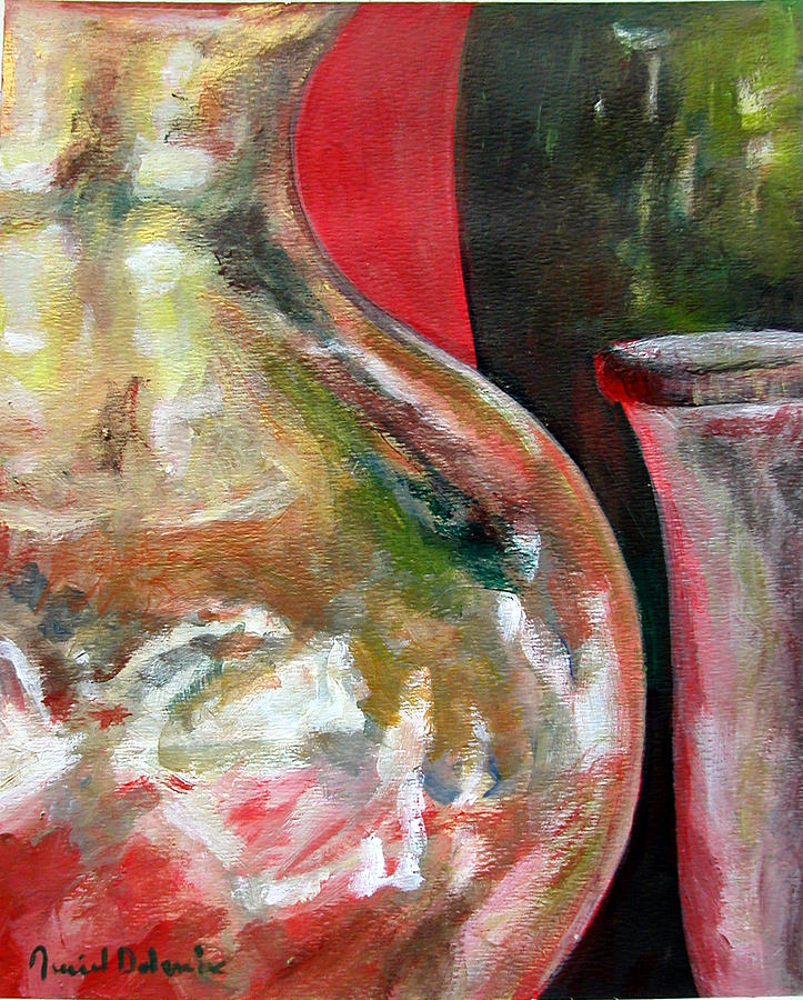 Still Life Painting - Vase by Muriel Dolemieux Still Life Painting - Vase by Muriel Dolemieux