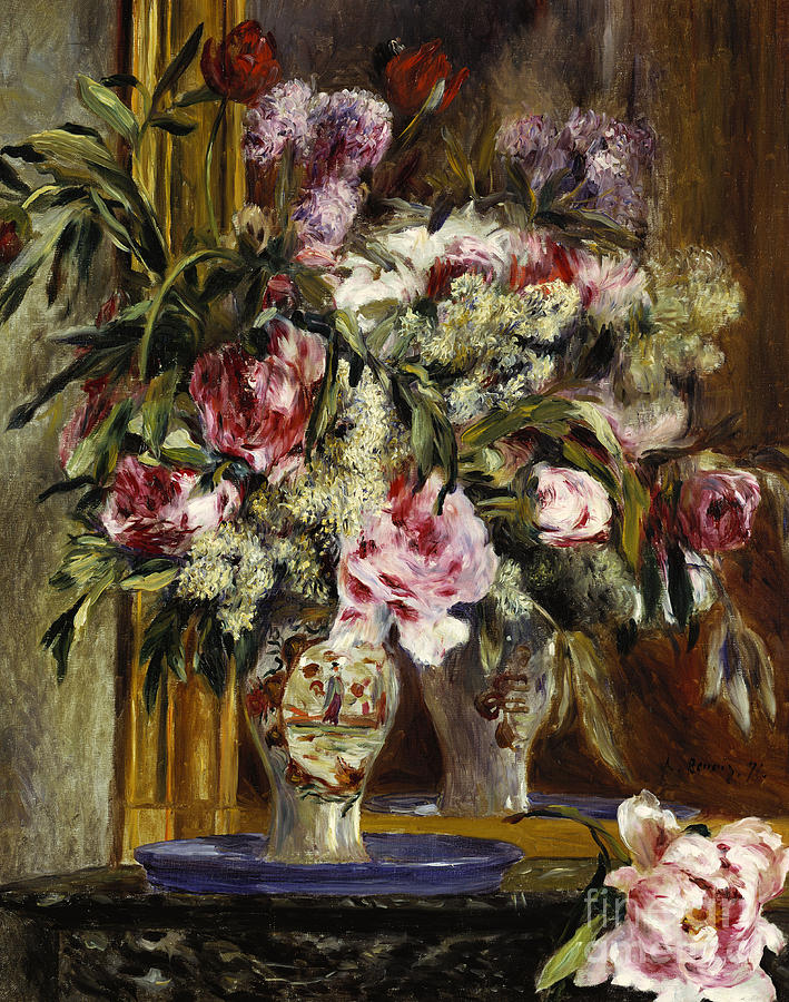 Vase of Flowers, 1871  Painting by Pierre Auguste Renoir