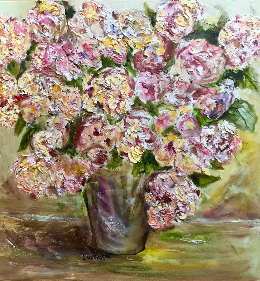 Vase of flowers Painting by Chuck Gebhardt