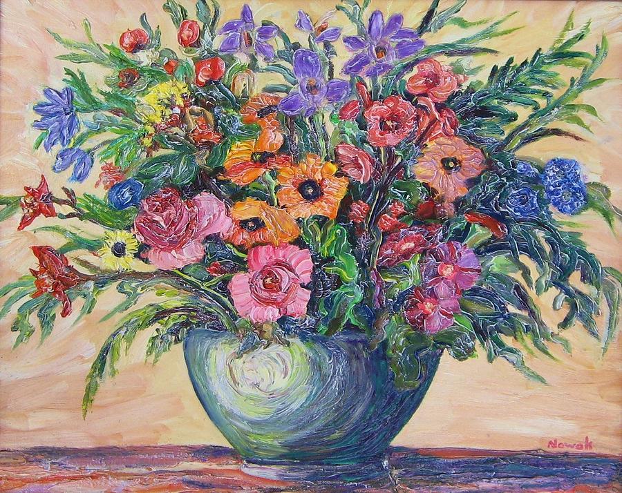 Vase of Flowers Painting by Richard Nowak