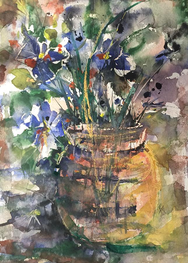 Vase of Many Colors Painting by Robin Miller-Bookhout
