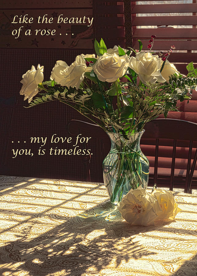 Vase of Roses Expression of Love in Color Photograph by Joni Eskridge