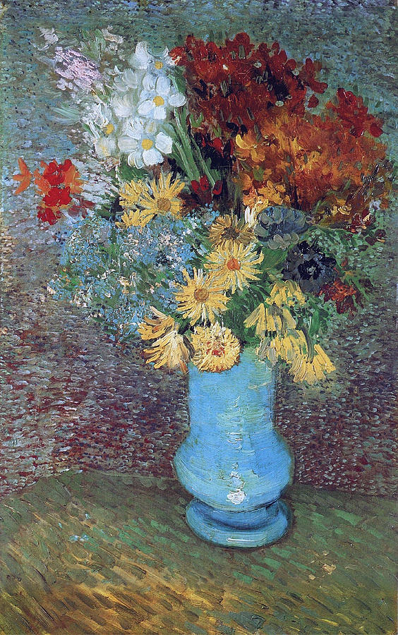 Vase with Daisies and Anemones, 1887 Painting by Vincent Van Gogh ...