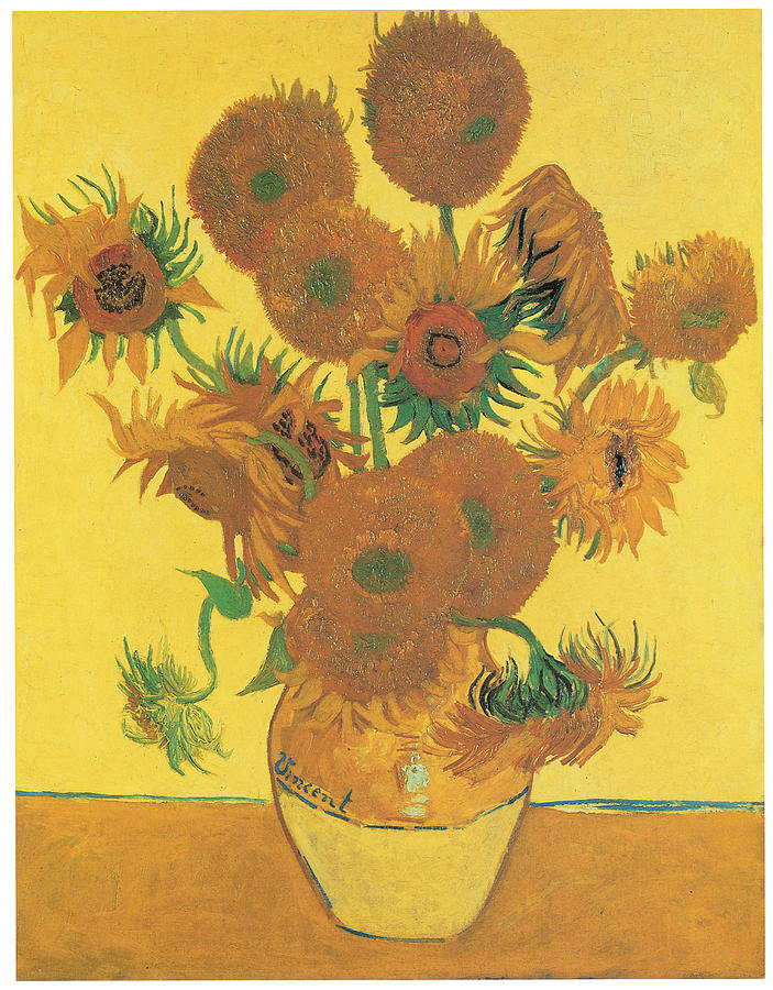 Vincent Van Gogh Painting - Vase with Fifteen Sunflowers by Vincent Van Gogh