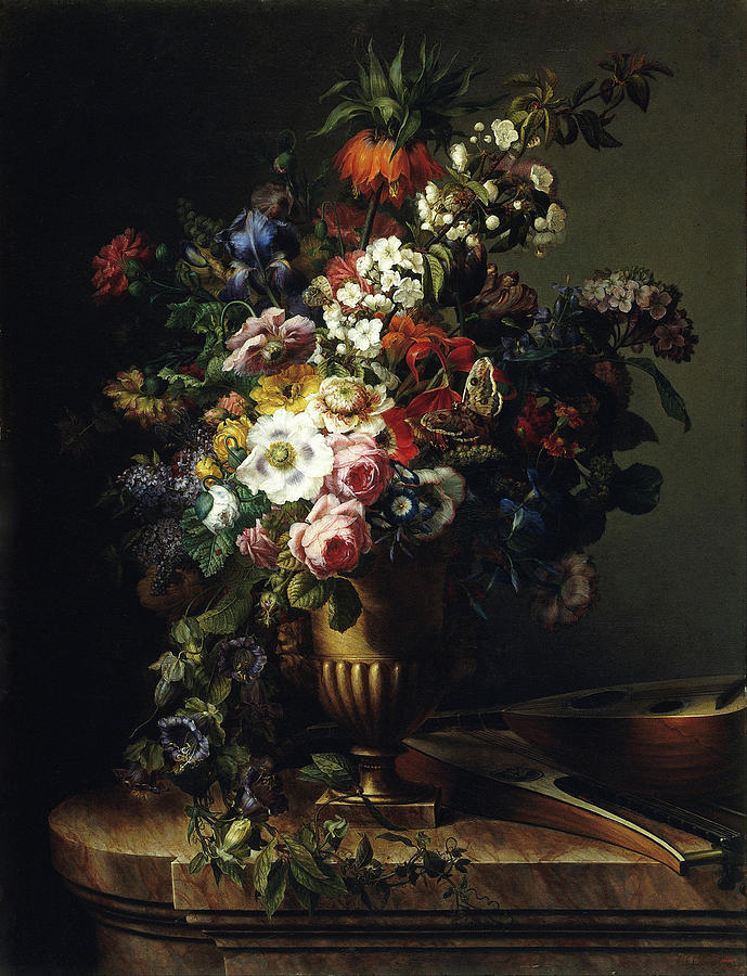 Vase with Flowers Painting by Francisco Lacoma y Fontanet