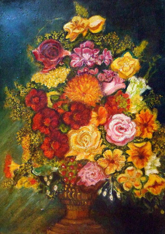 Vase with Flowers Painting by Greta Gartner