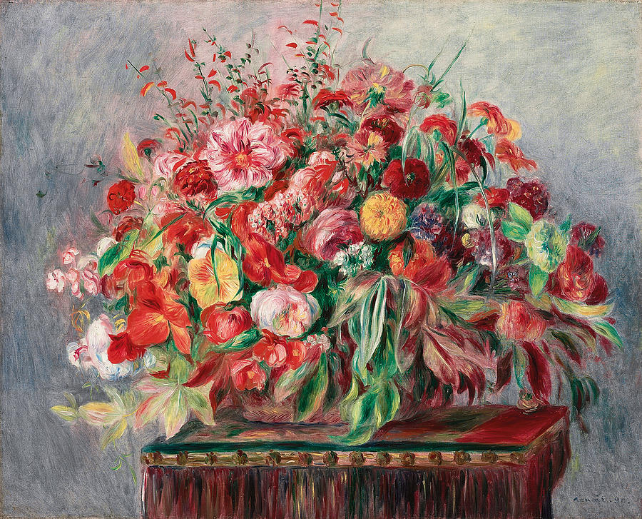 Vase with Flowers Painting by Pierre Auguste Renoir