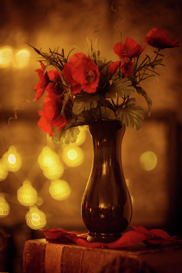 Vase with Poppies Photograph by Lilia S