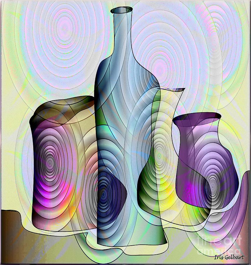 Vase Digital Art - Vases 10 by Iris Gelbart