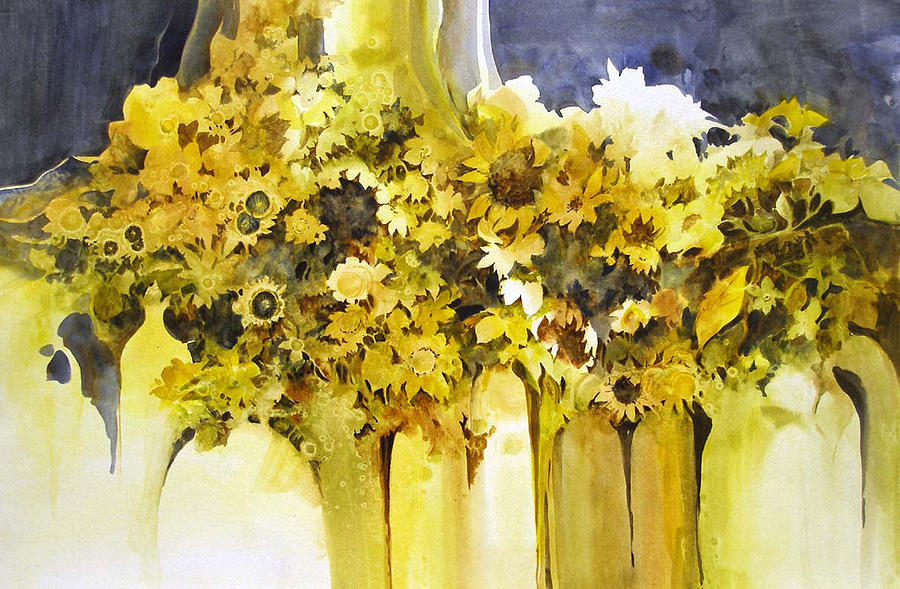 Vases Full of Blooms    Painting by Lois Mountz