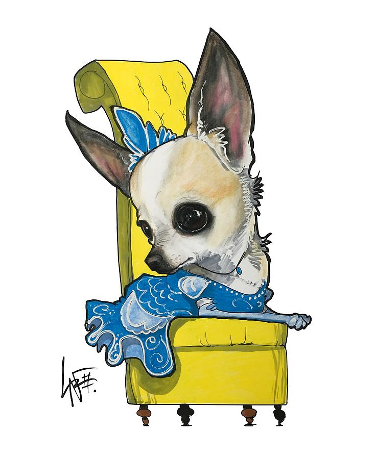Chihuahua Drawing - Vasquez 19-1008 by John LaFree