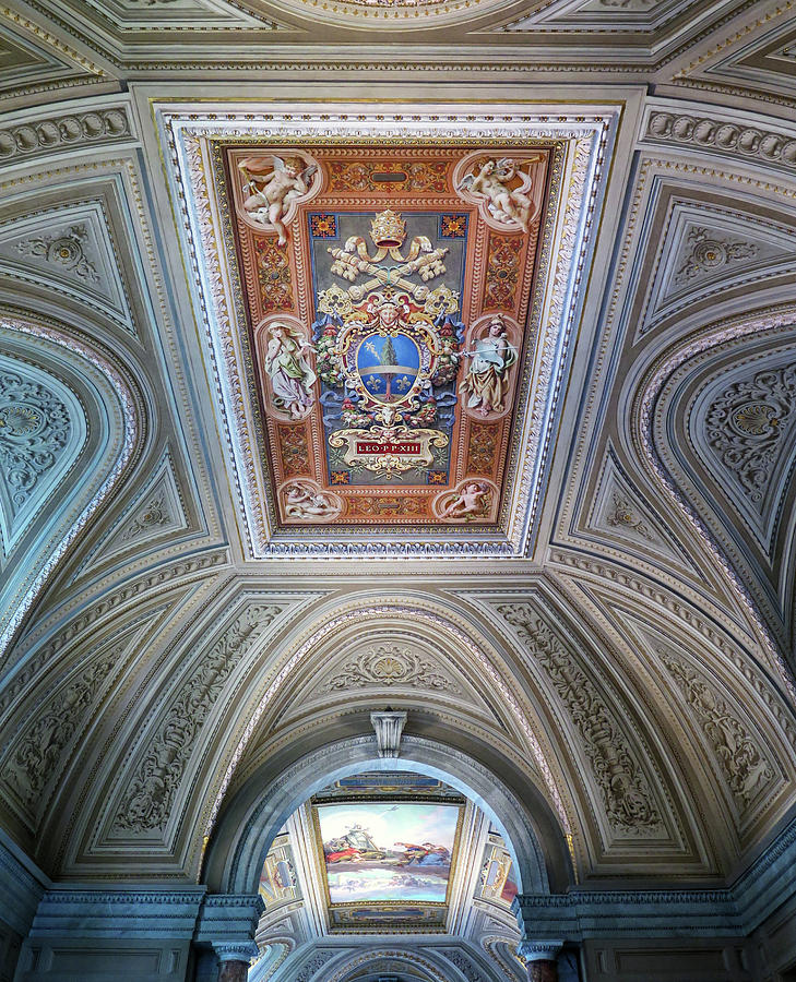Vatican City Ceiling Photograph by Dave Mills