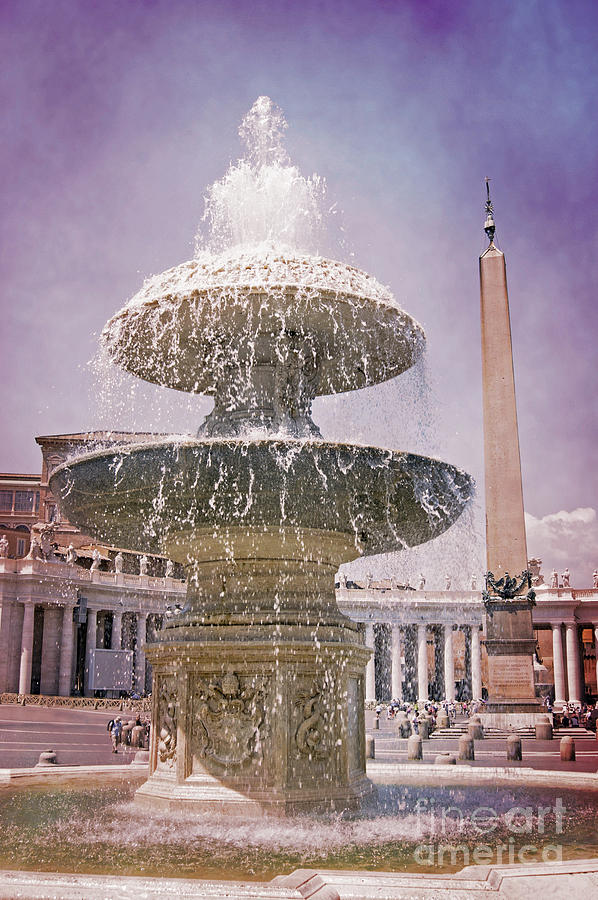 Fountain Photograph - Vatican City Fountain by David Birchall