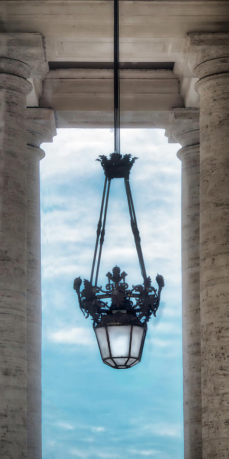 Vatican Lamp In Portico Photograph by Gary Slawsky