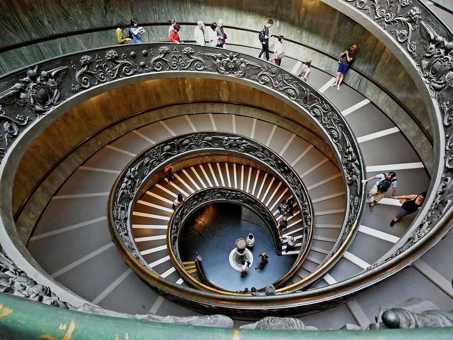 Vatican Museum Stairway Photograph by S Paul Sahm