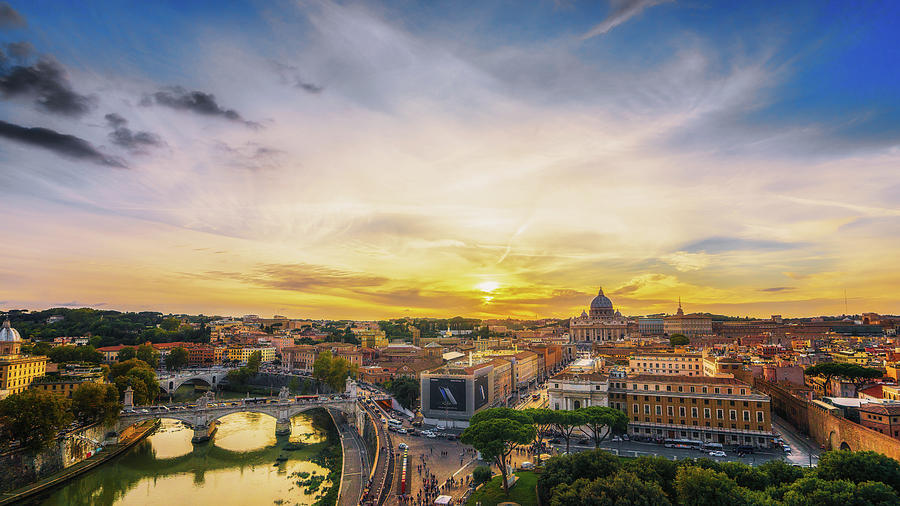 Vatican Sunset Photograph by James Billings